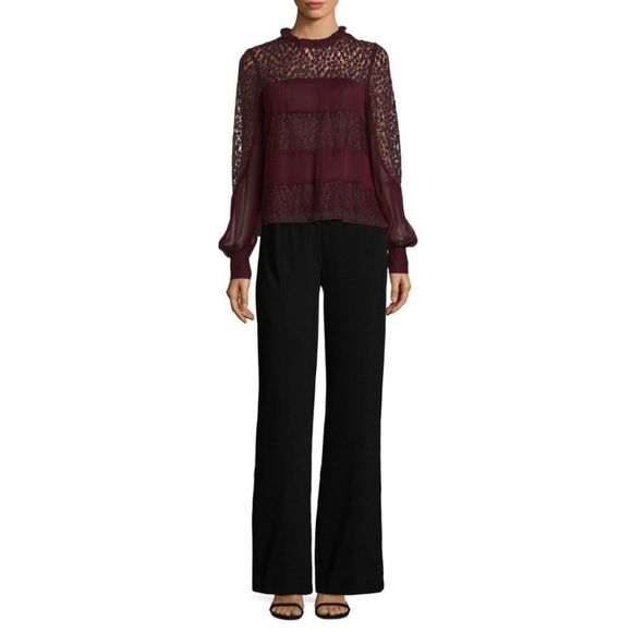 Nanette Lepore Wide Straight Leg Corset Tr… - Picture 1 of 8